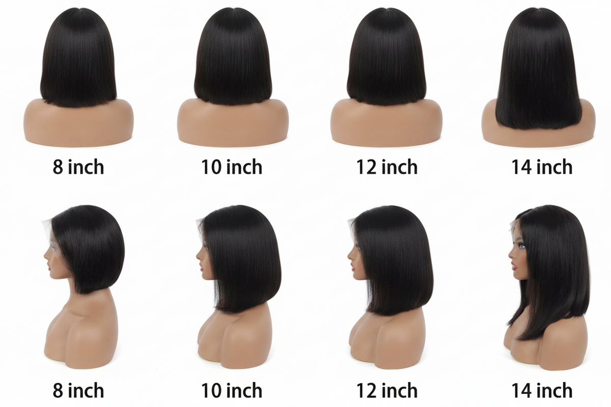 8 Inch Human Hair Bob Wig – HD Lace Front | Wear & Go